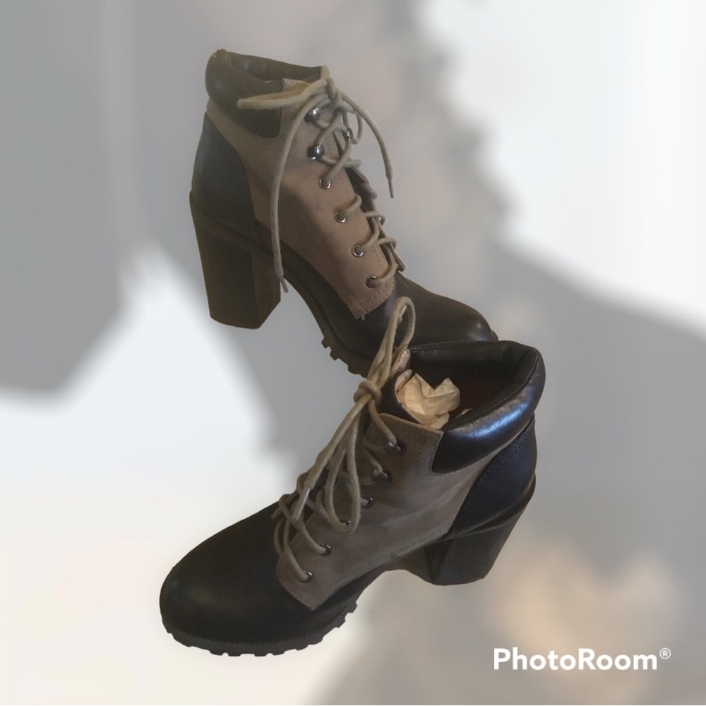 Black & Taupe Boots - Picture 6 of 6